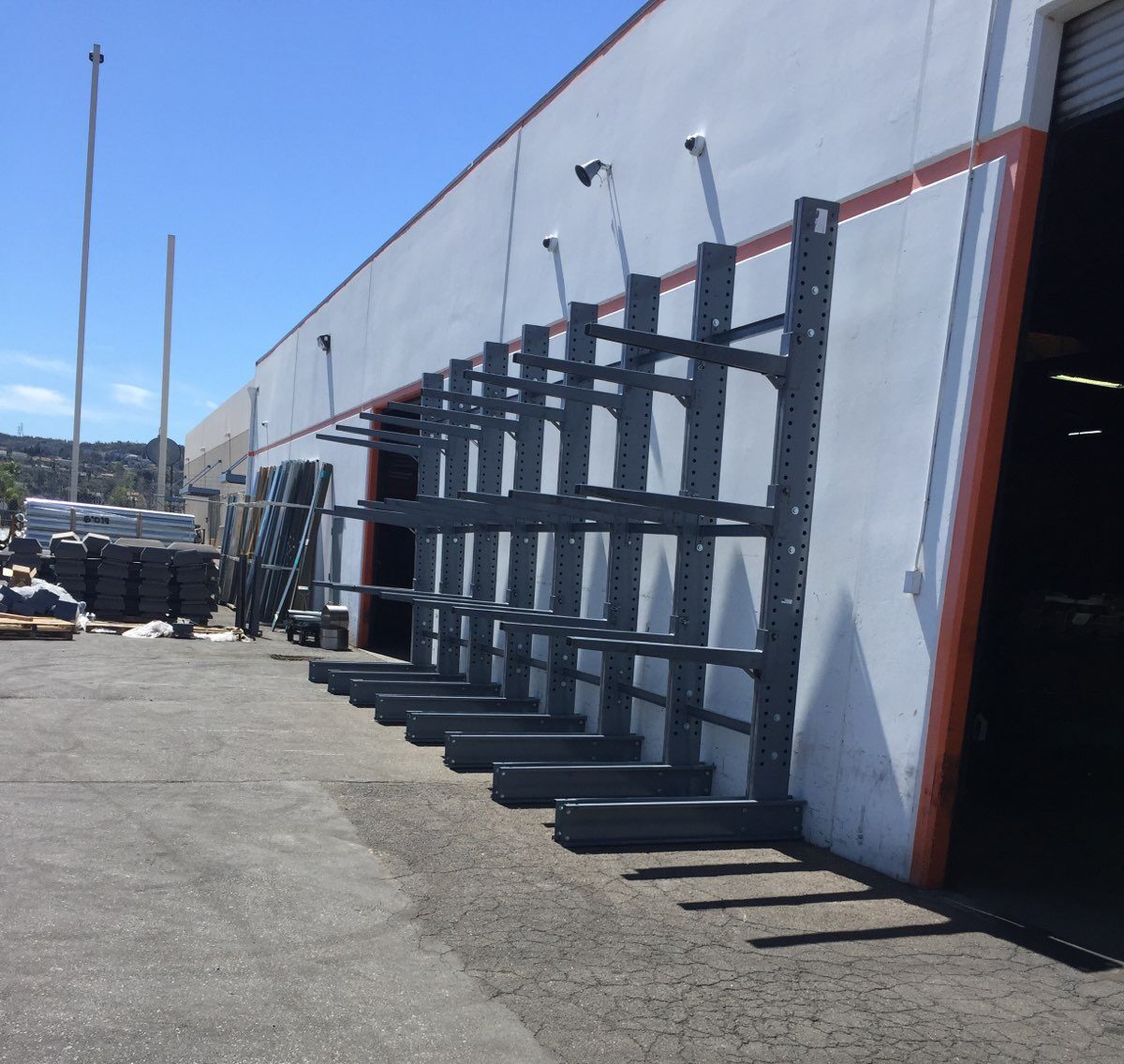Cantilever Racks for Lumber Storage in Southern California Shelf Master